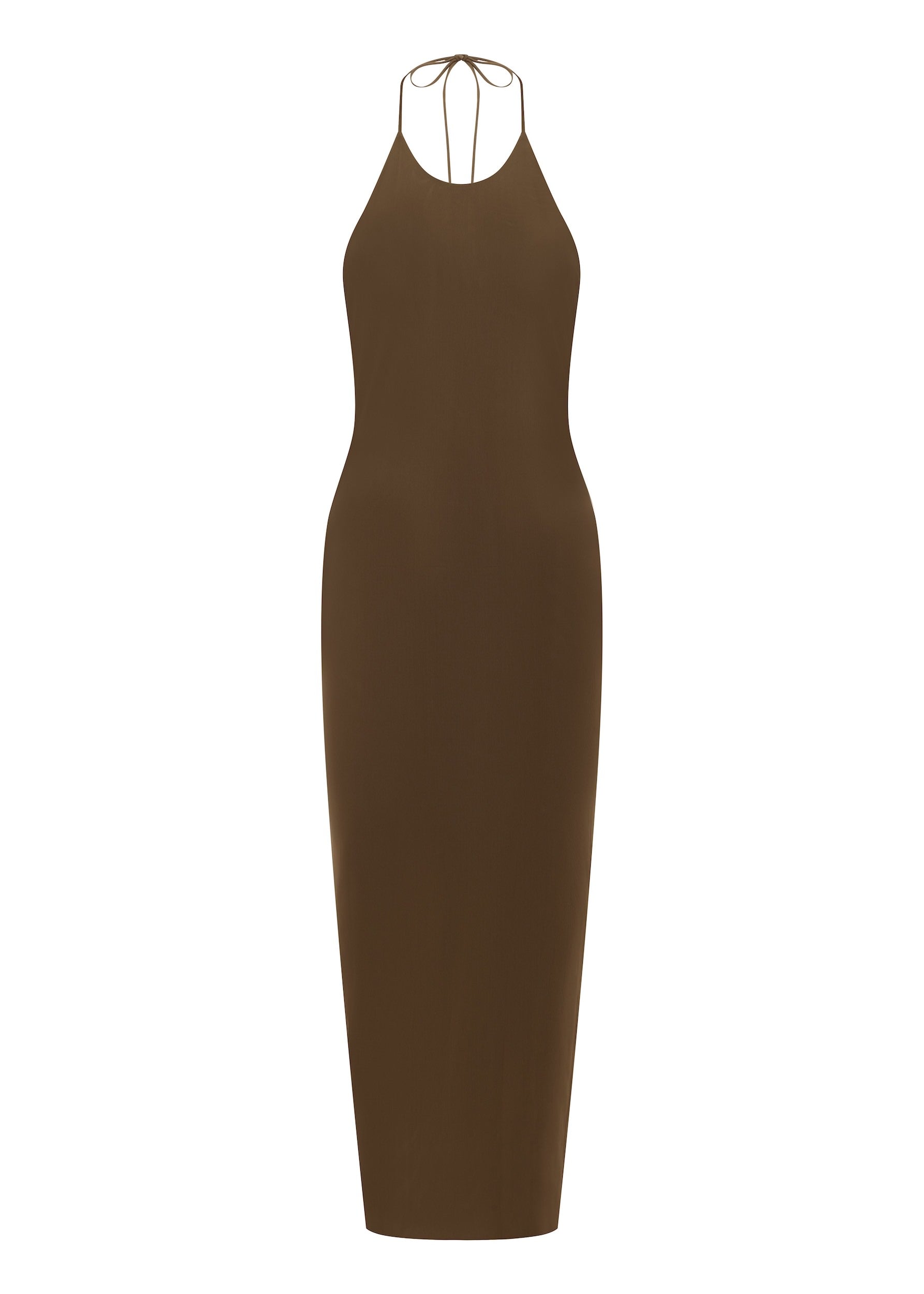 Halter Dress in Stretch Mesh - d1874re27-halter-dress-in-powermesh-bronze-11.jpg