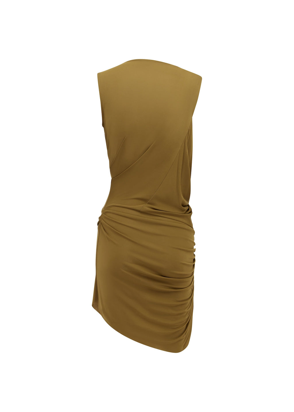 Sleeveless Draped Mini Dress in Dry Jersey - d1878re27-sleeveless-draped-mini-dress-in-dry-jersey-bronze-12.jpg