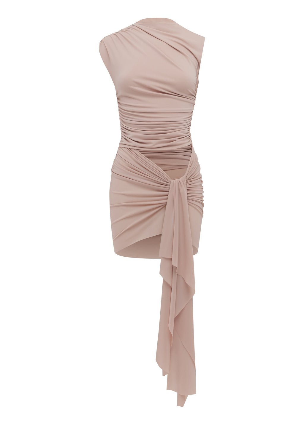 Sleeveless Drape Mini Dress in Crepe Jersey - d1881re27-sleeveless-drape-mini-dress-in-crepe-jersey-bare-11.jpg