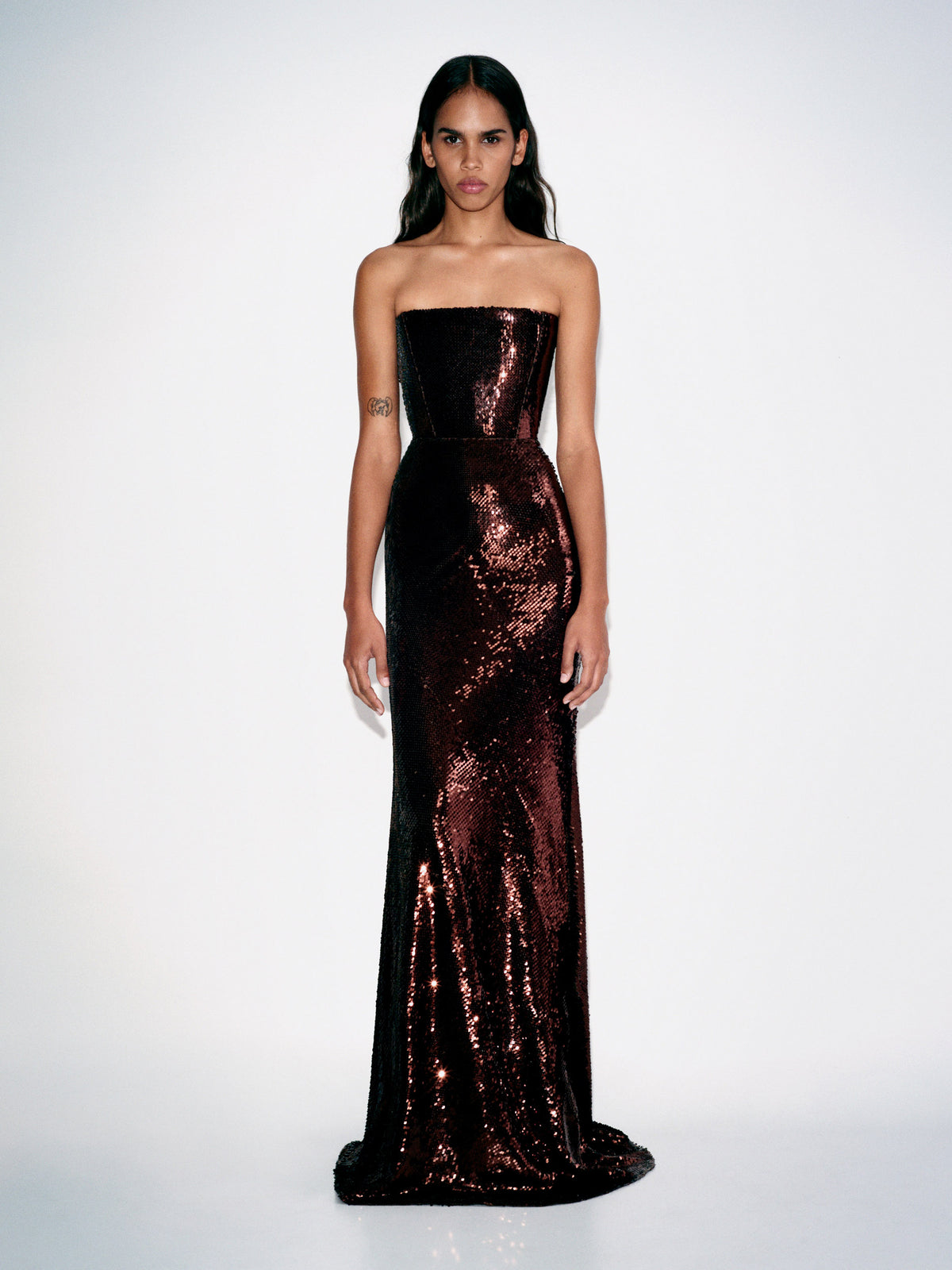 Alex Perry Pre Fall 2026 Look 38 - Strapless Gown in Sequin Mesh