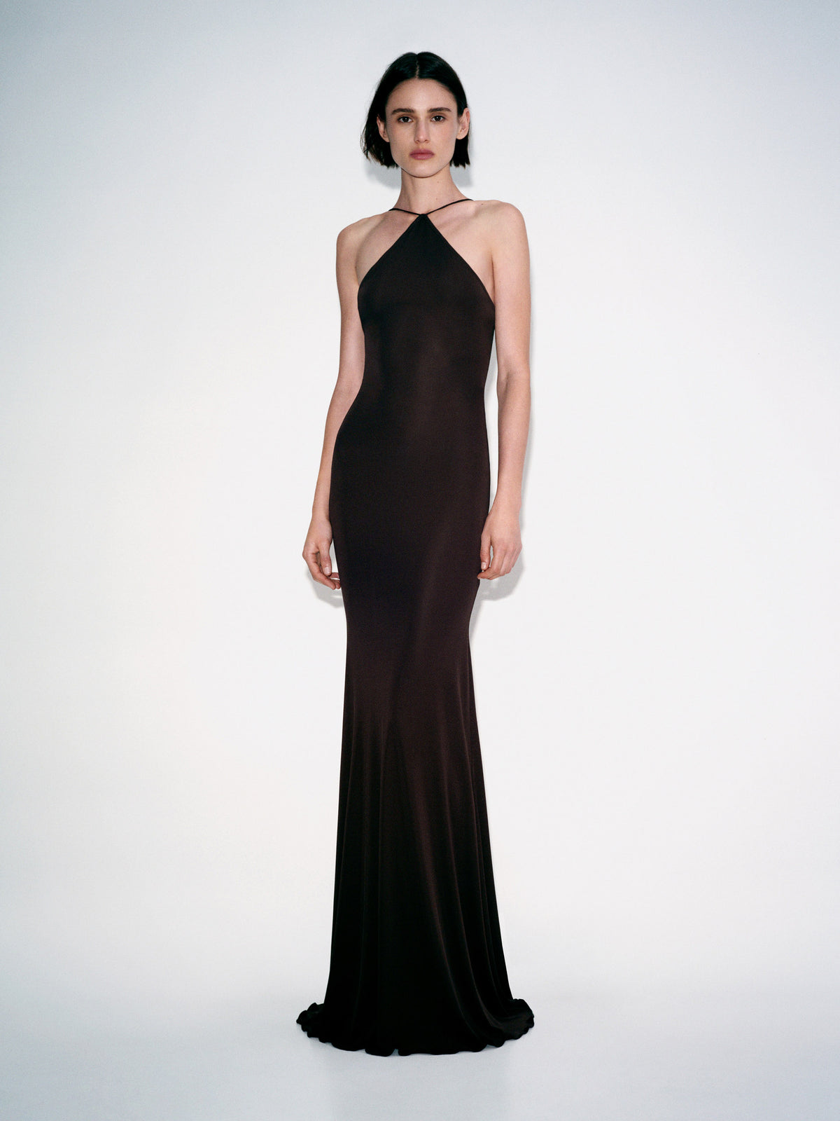 Alex Perry Pre Fall 2026 Look 48 - Halter Gown in Dry Jersey