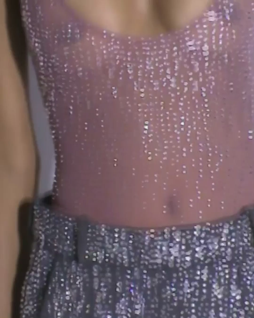 Singlet Bodysuit in Crystal Mesh