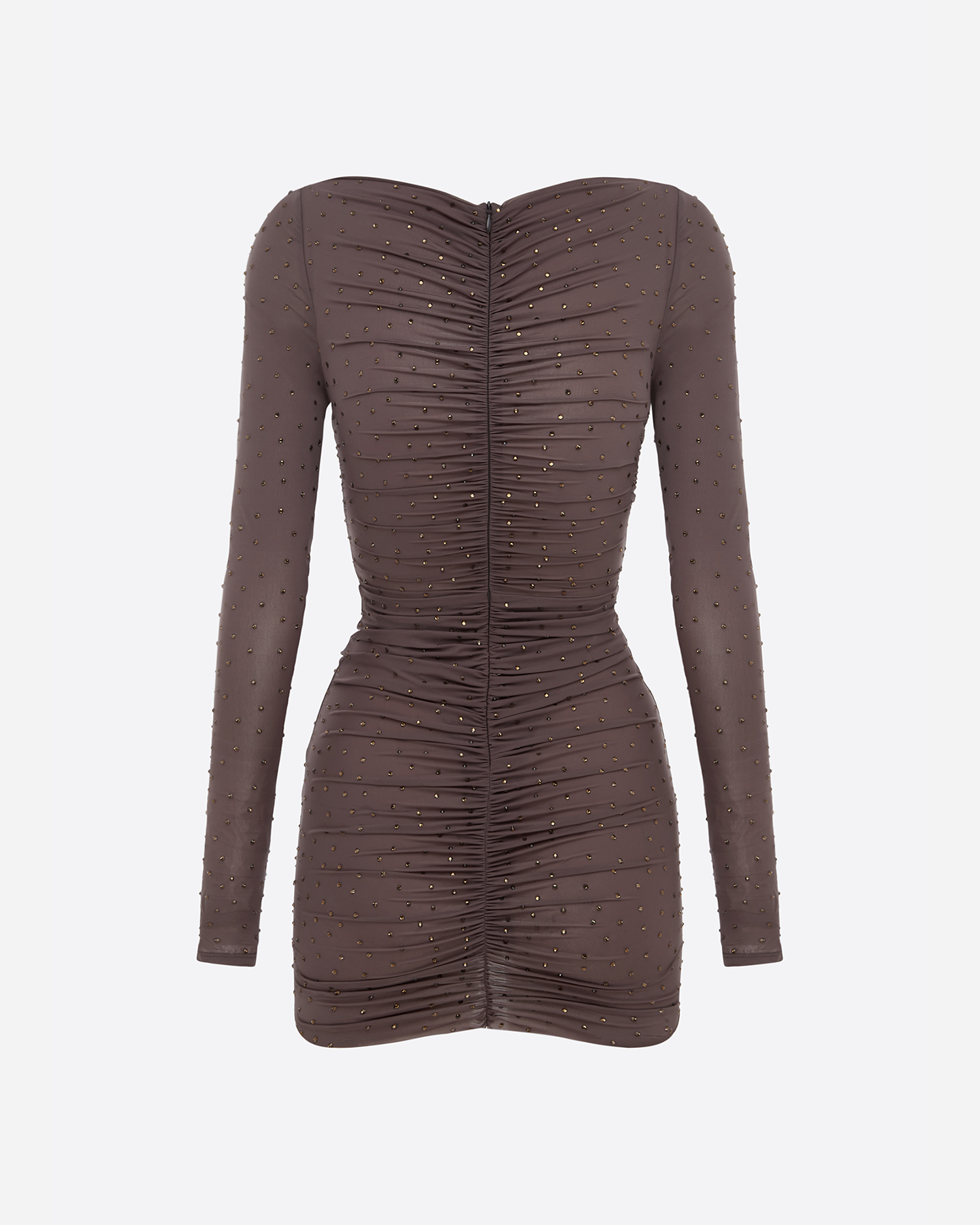 Ruched Mini Dress in Crystal Jersey
