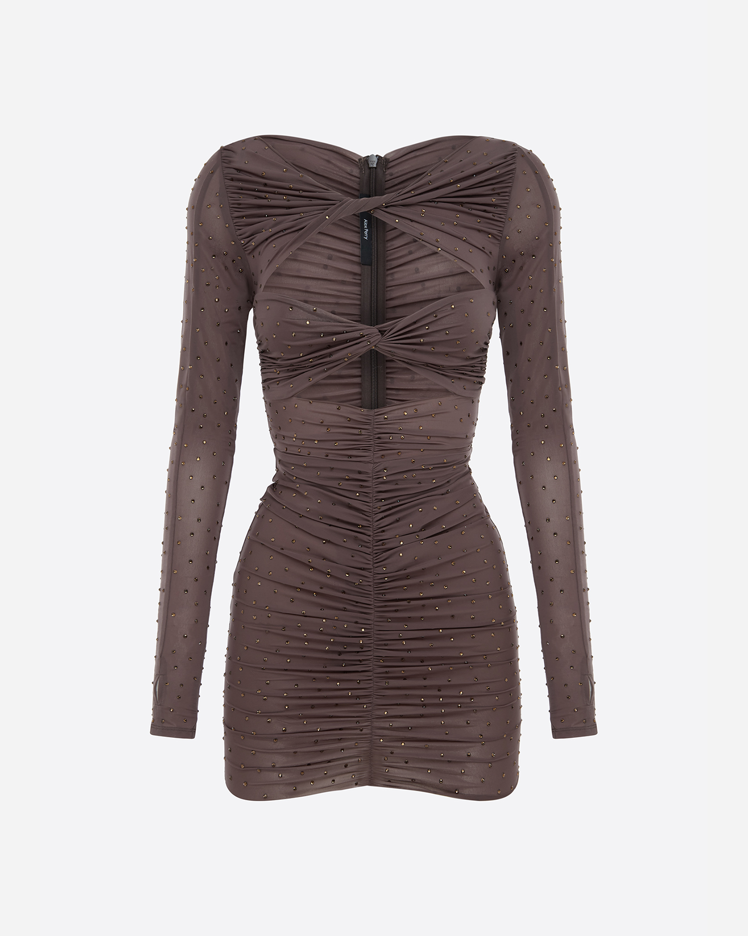 Ruched Mini Dress in Crystal Jersey