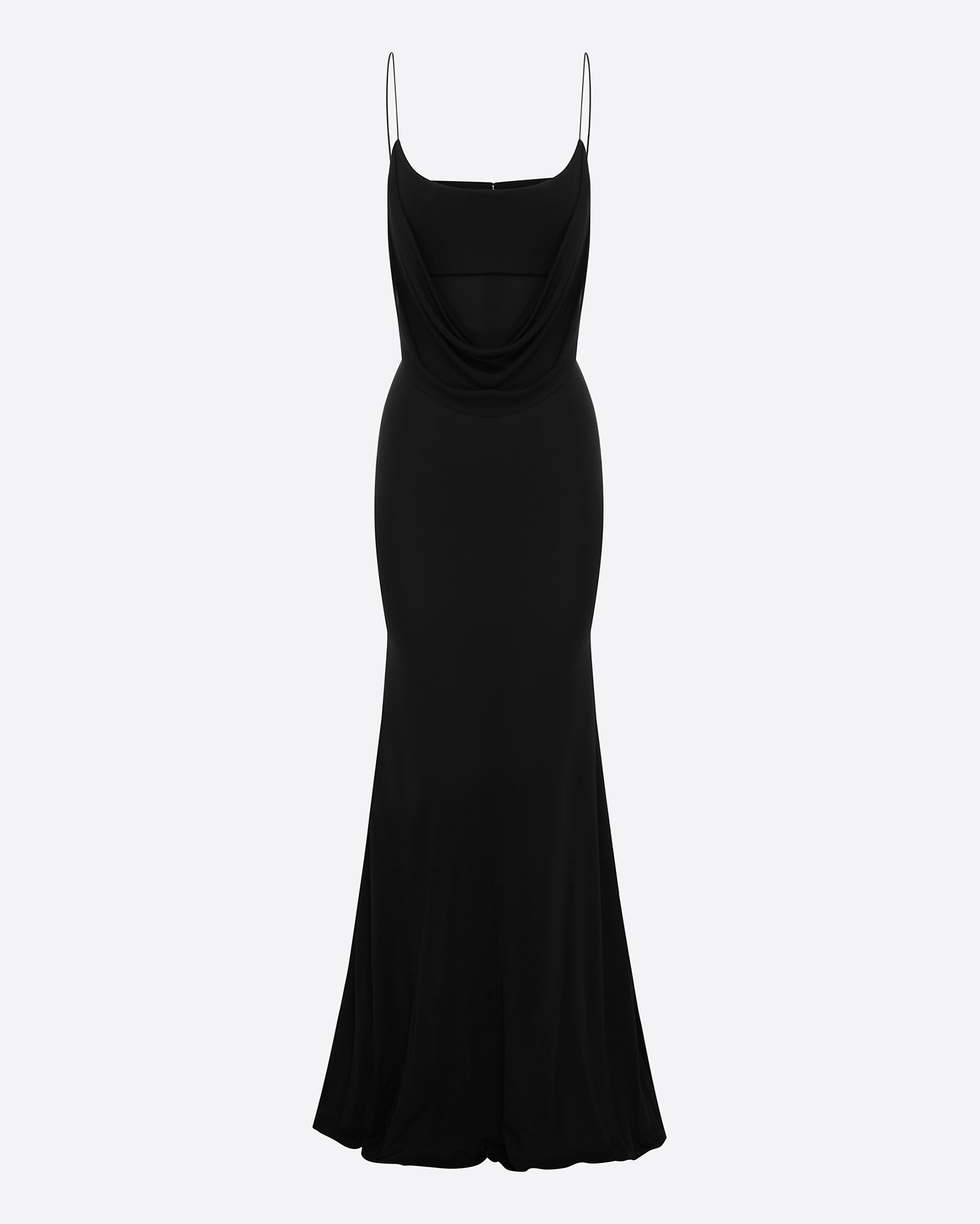 Cut Out Drape Gown in Viscose Jersey