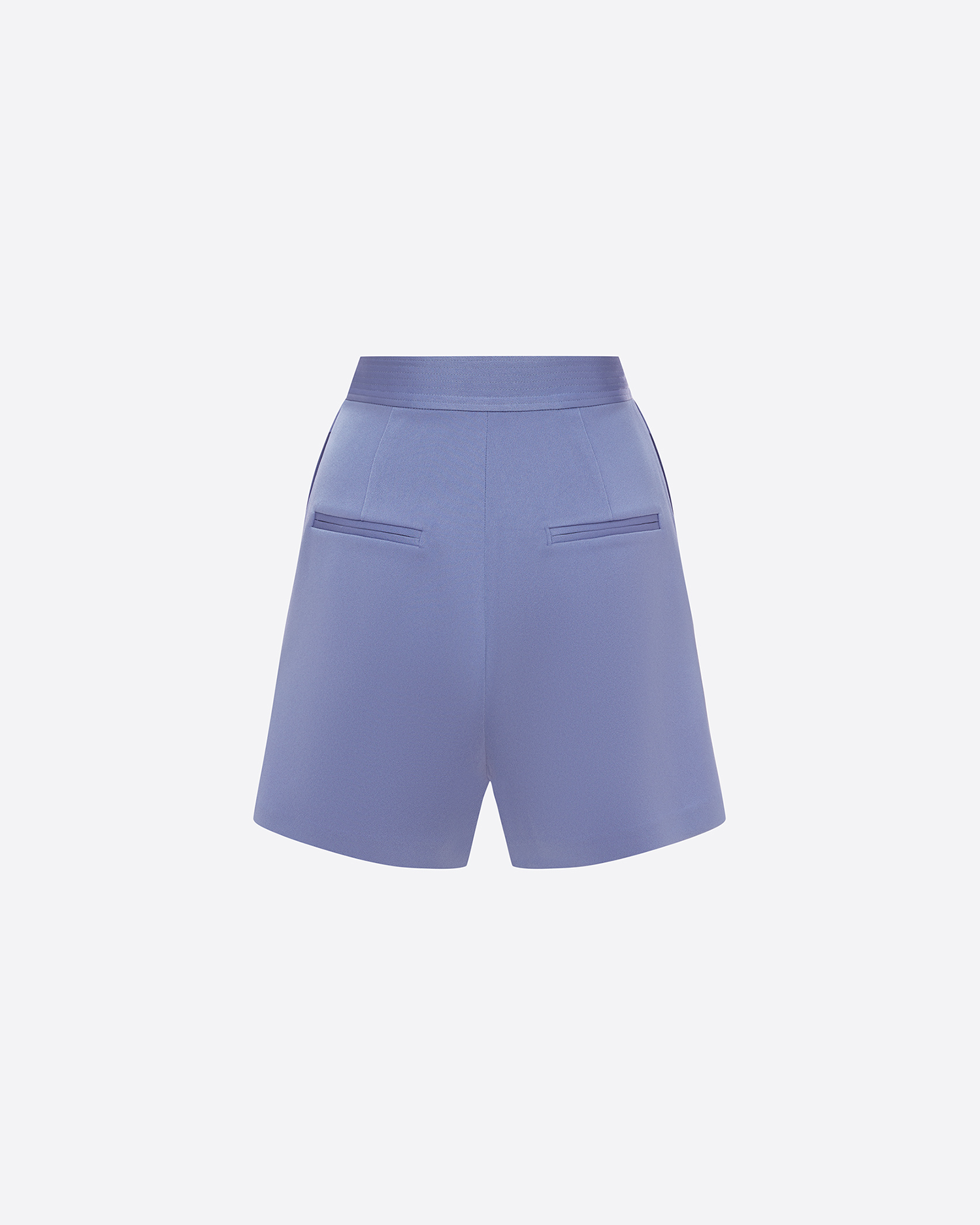 Pleated Short in Satin Crepe