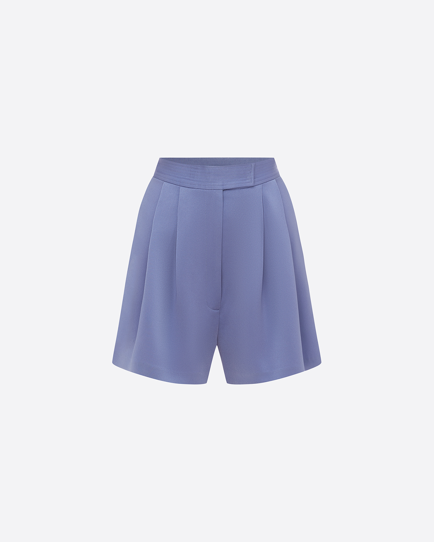 Pleated Short in Satin Crepe
