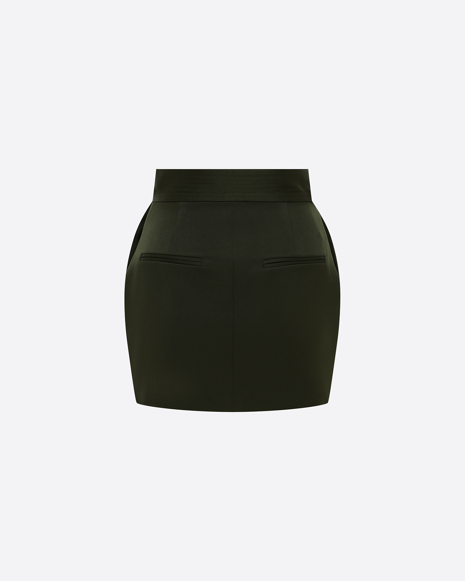 Mini Skirt in Satin Crepe