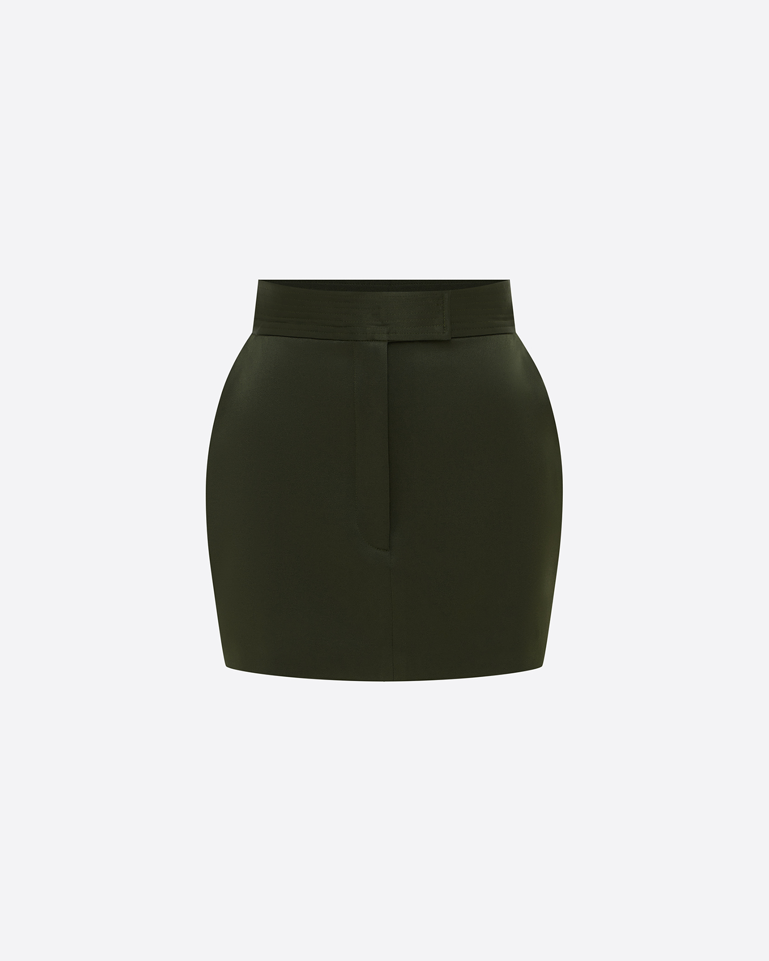 Mini Skirt in Satin Crepe